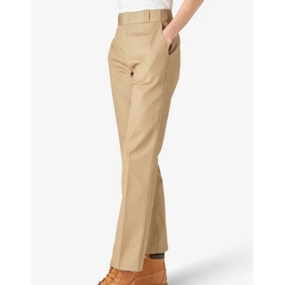 Dickies Women's Size 16W Original Work Pants Khaki Flat Front Pockets NWT - Picture 4 of 8